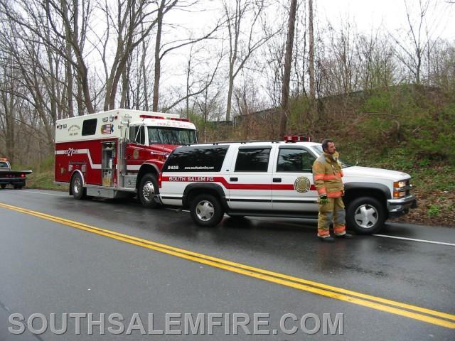 Car 2452 and Rescue 21 at MVA Route 35/Debbie LA. 04/20/2009